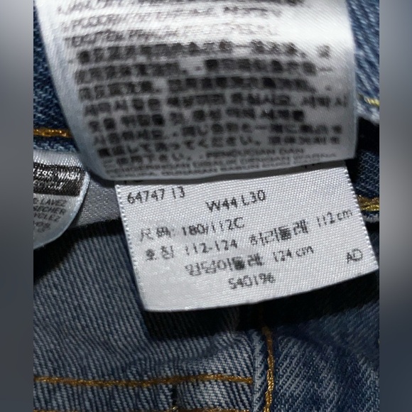 Men’s Levi’s jeans size 44X30 rigid denim blue workwear big & tall - Picture 8 of 8